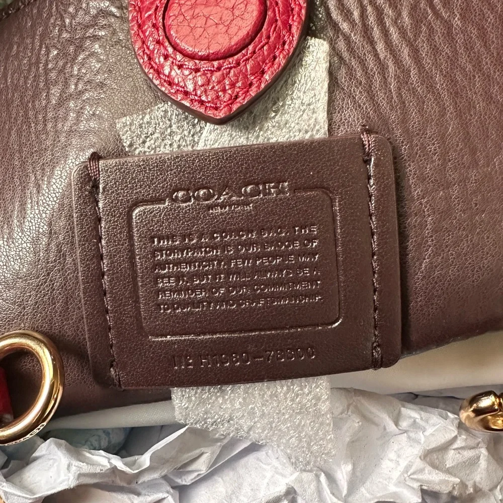 Coach Hadley 21 Hobo Crossbody Purse Satchel Deep Red New NWT
